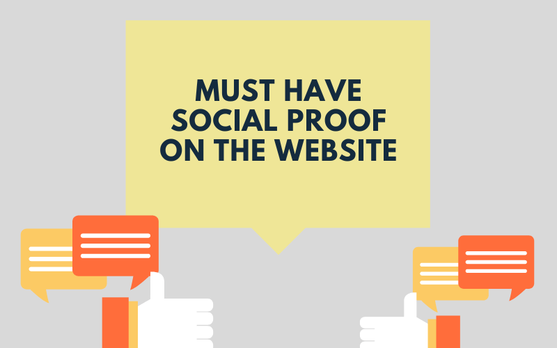 must have social proof on the website