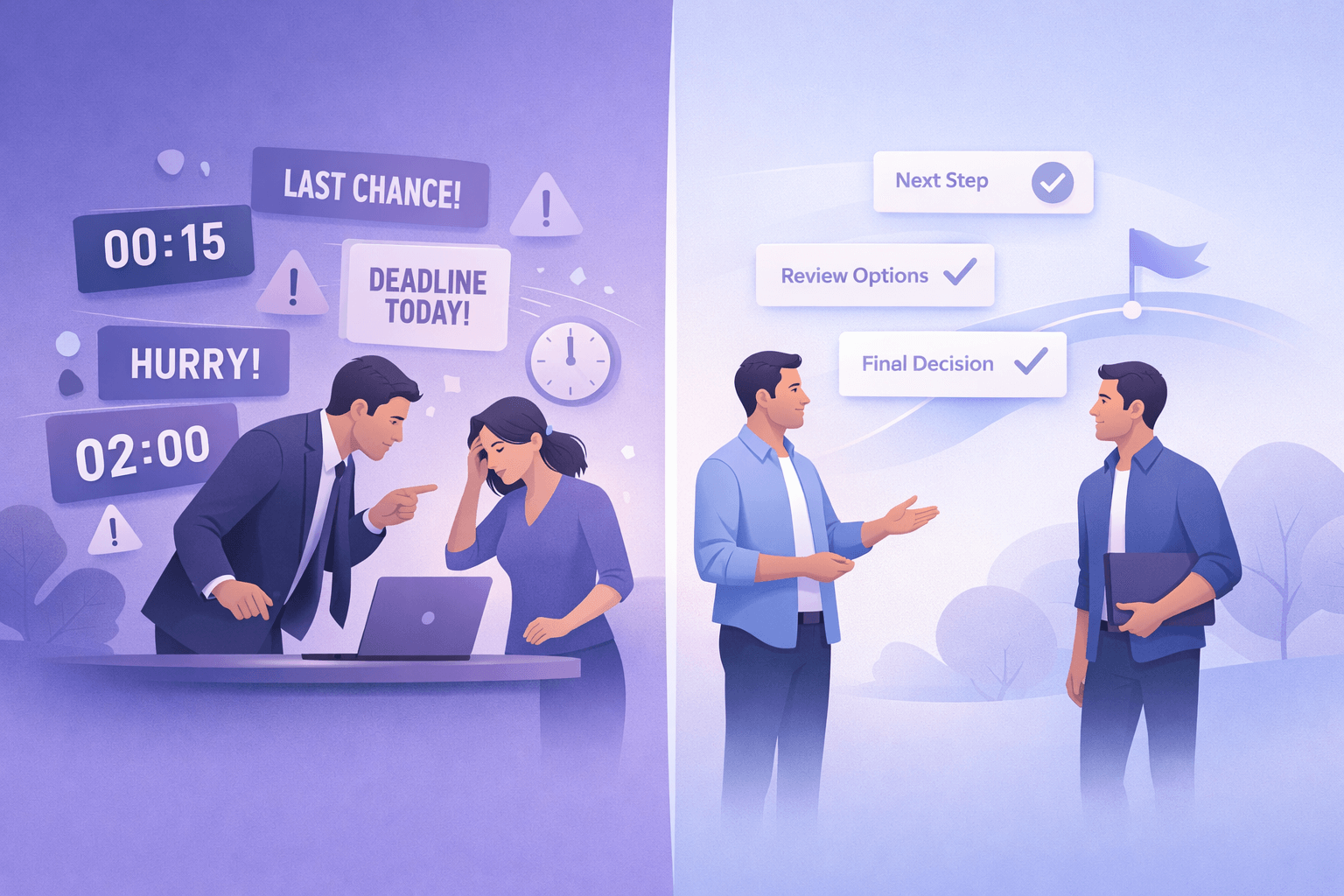 3 Common mistakes that make urgency feel pushy