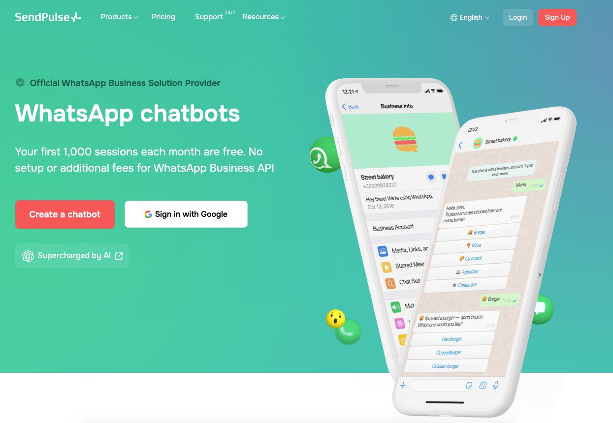 Sendpulse Whatsapp Chatbot Tool