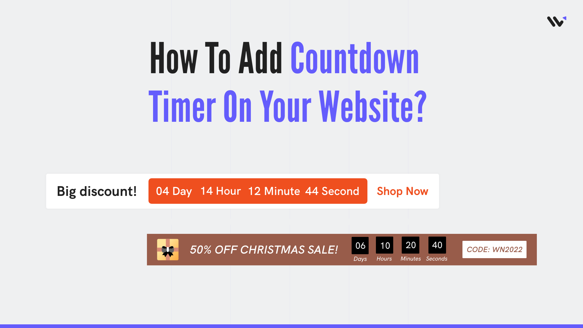 Live countdown timer