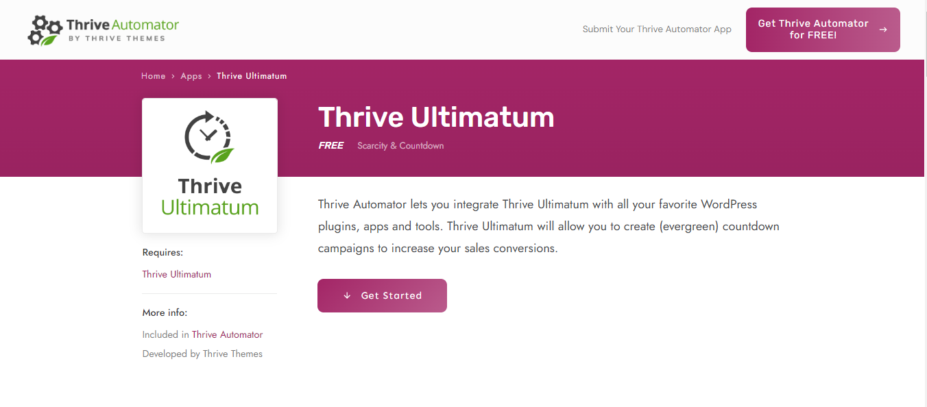 Thrive Ultimatum floating countdown plugin