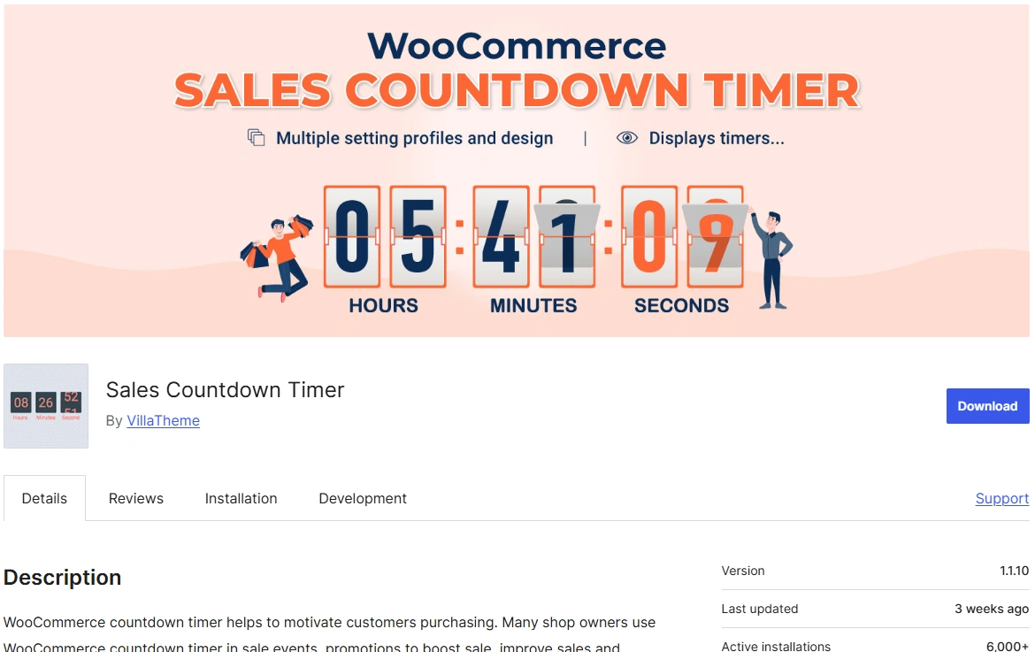 Sales countdown timer