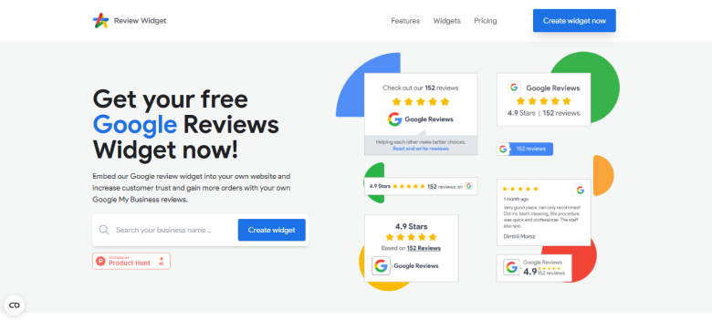 Google Reviews widget