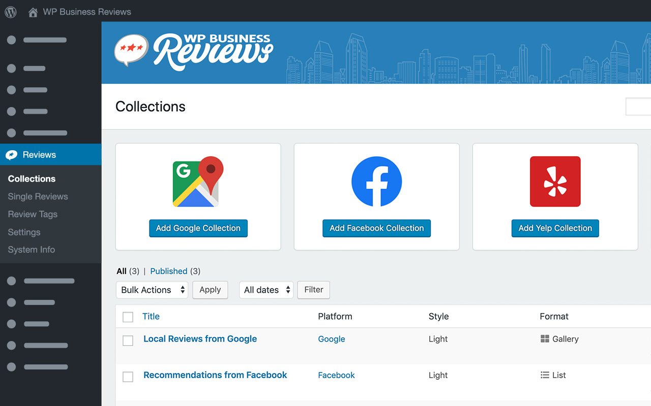 Multi-Platform Integration wp business reviews