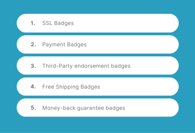 Types of Trust Badges in Shopify