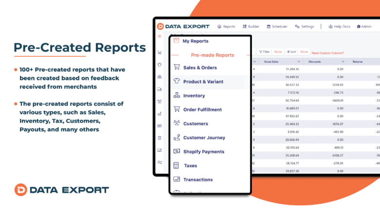 Data Export Reports