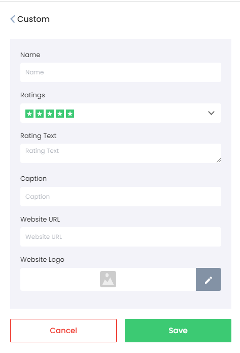 add all custom review details