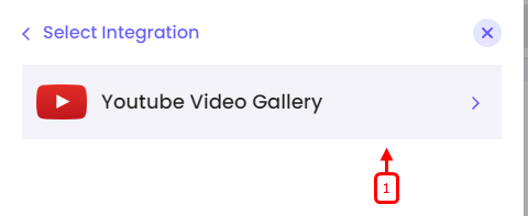 select youtube video gallery