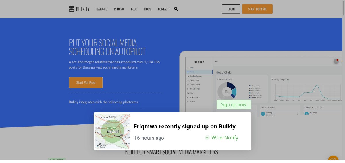 Recent Signup Notifications