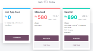 odoo pricing