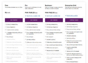 Slack pricing plan