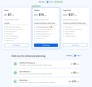 upmetrics pricing plan