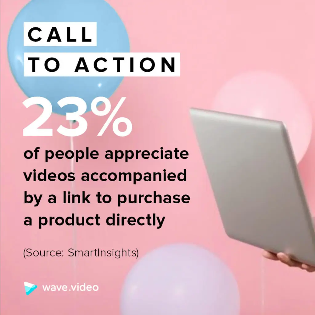 23% of customers prefer video CTAs accompanied by direct links to purchase