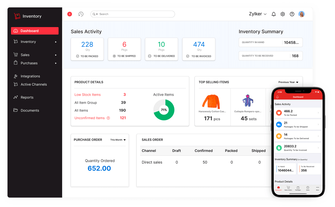 Zoho inventory tool