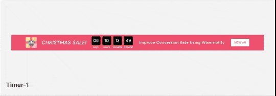 Countdown timer by wisernotify