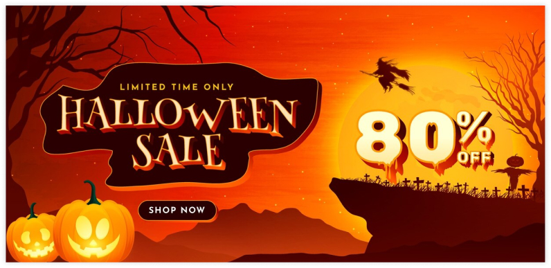 landing page Halloween offers