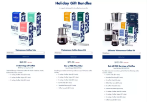 nguyen coffee supply Holiday gift Bundles offer