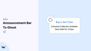 Announcement Bar to Ghost