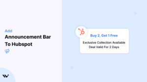 Announcement Bar to Hubspot