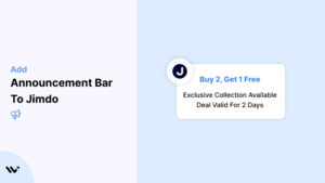 Announcement Bar to Jimdo 