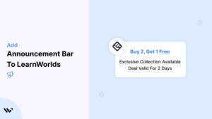Announcement Bar to LearnWorlds 
