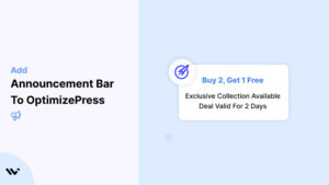 Announcement Bar to OptimizePress 