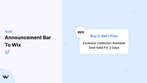 Announcement Bar to Wix