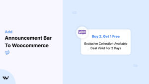 Announcement Bar to Woocommerce
