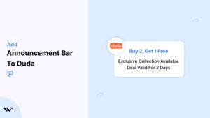 Announcement Bar to duda