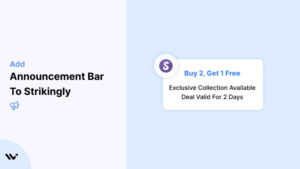 Announcement Bar to strikingly 