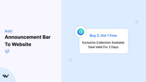 Announcement Bar to website 