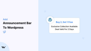 Announcement Bar to wordpress