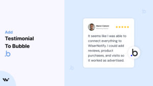Testimonial to bubble  