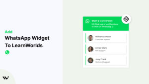 WhatsApp Widget to LearnWorlds