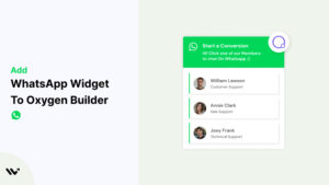 WhatsApp Widget to Oxygen Builder