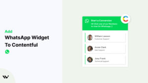 WhatsApp Widget to contentful