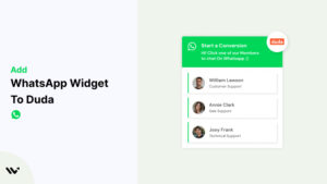 WhatsApp Widget to duda