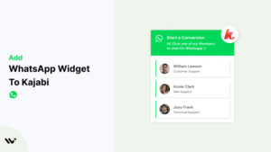 WhatsApp Widget to kajabi