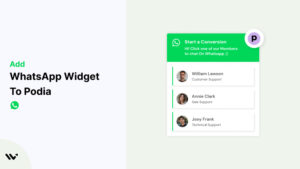 WhatsApp Widget to podia