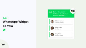 WhatsApp Widget to yola
