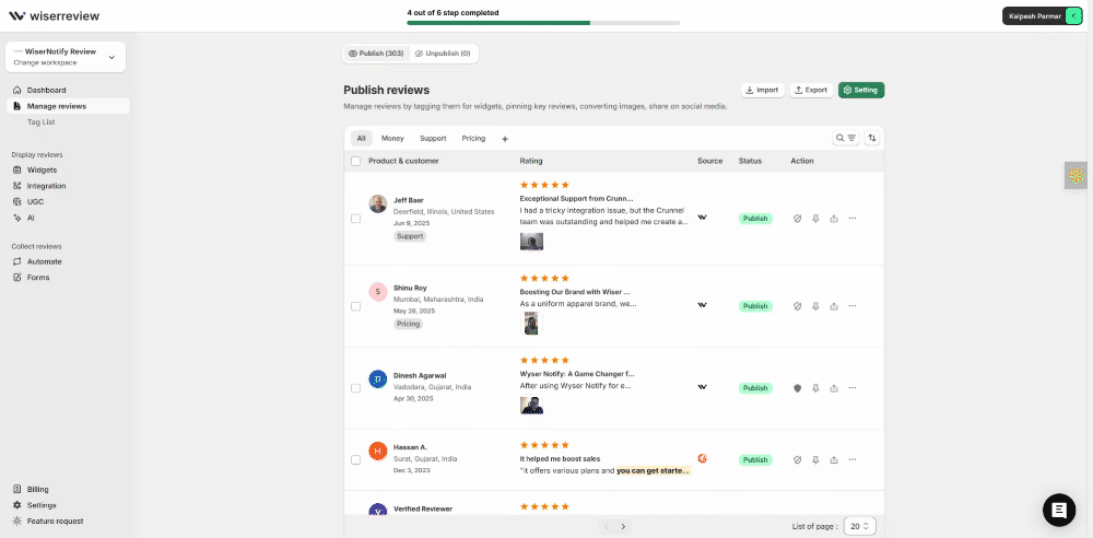 Share Positive Reviews