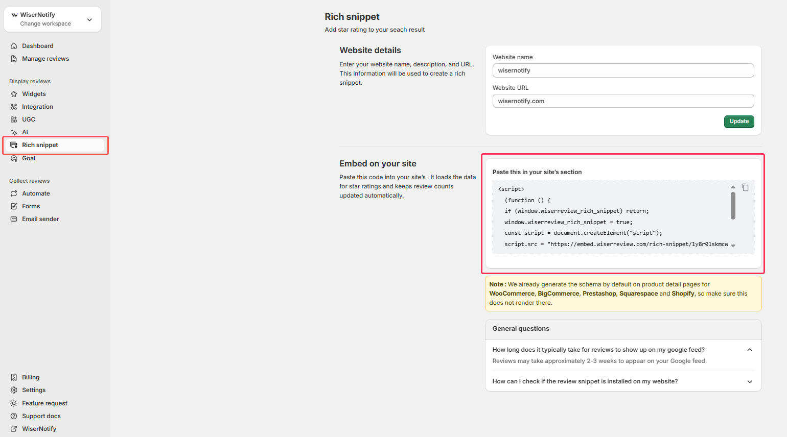 Rich Snippets and SEO Features