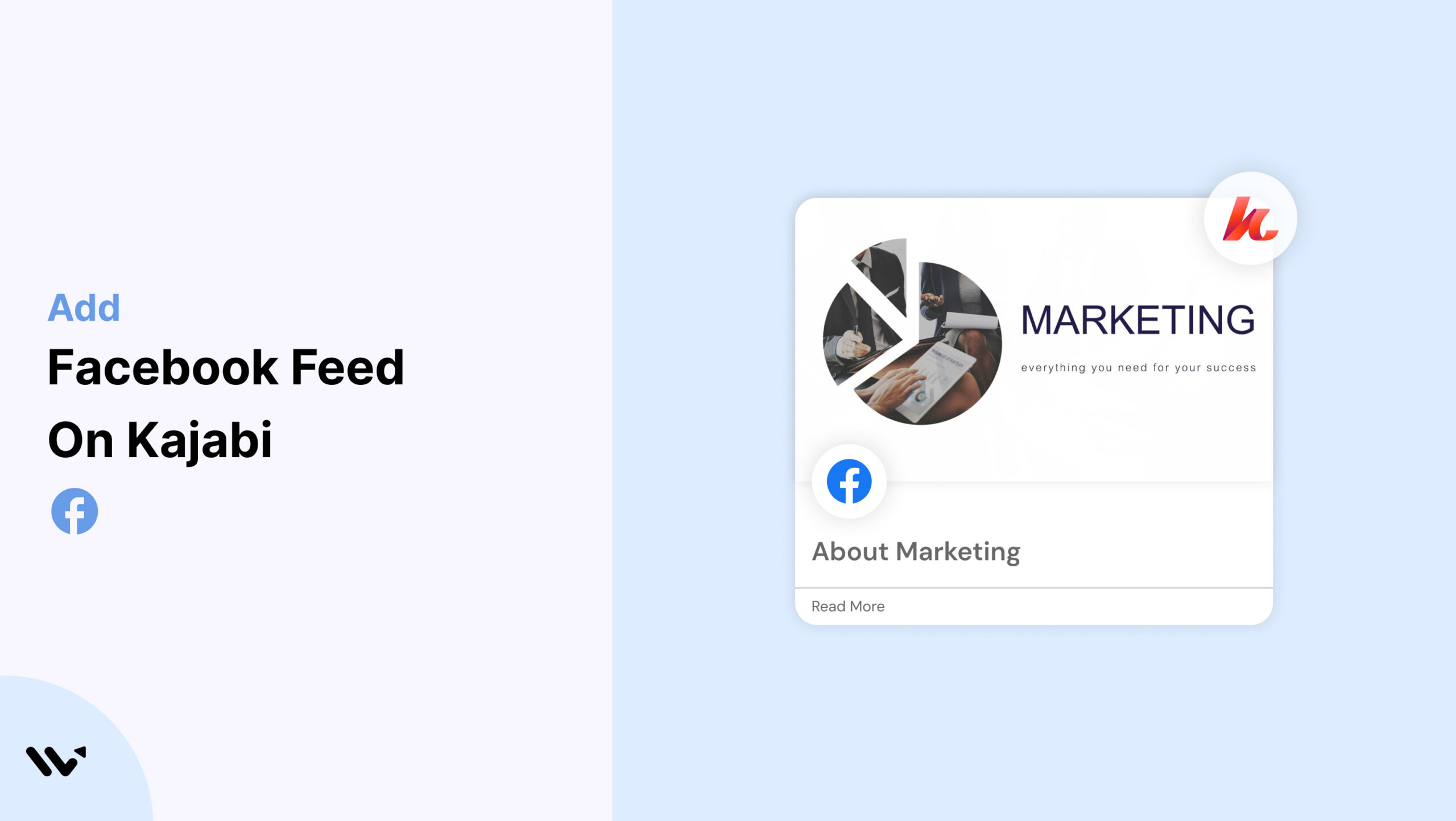 Add on Facebook Feed on Kajabi