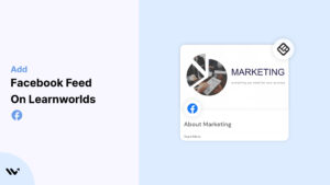 Add on Facebook Feed on Learnworlds