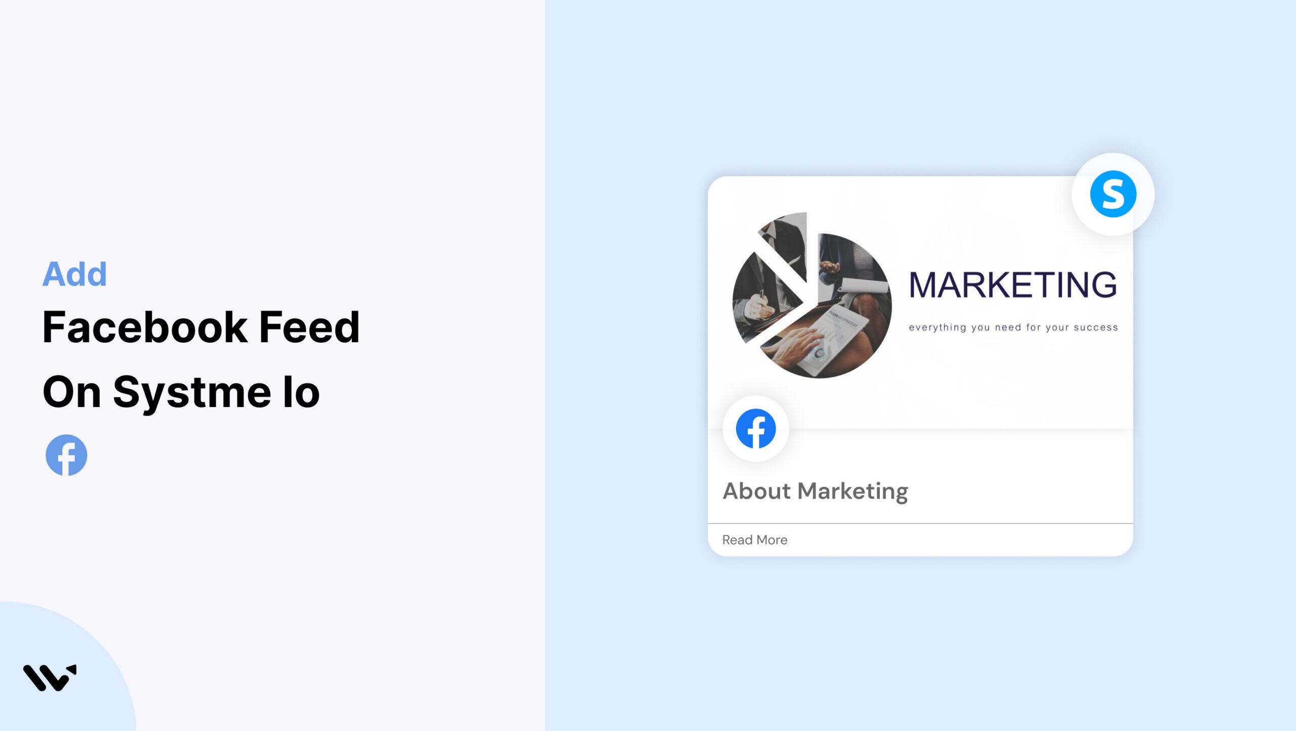 Add on Facebook Feed on Systme Io