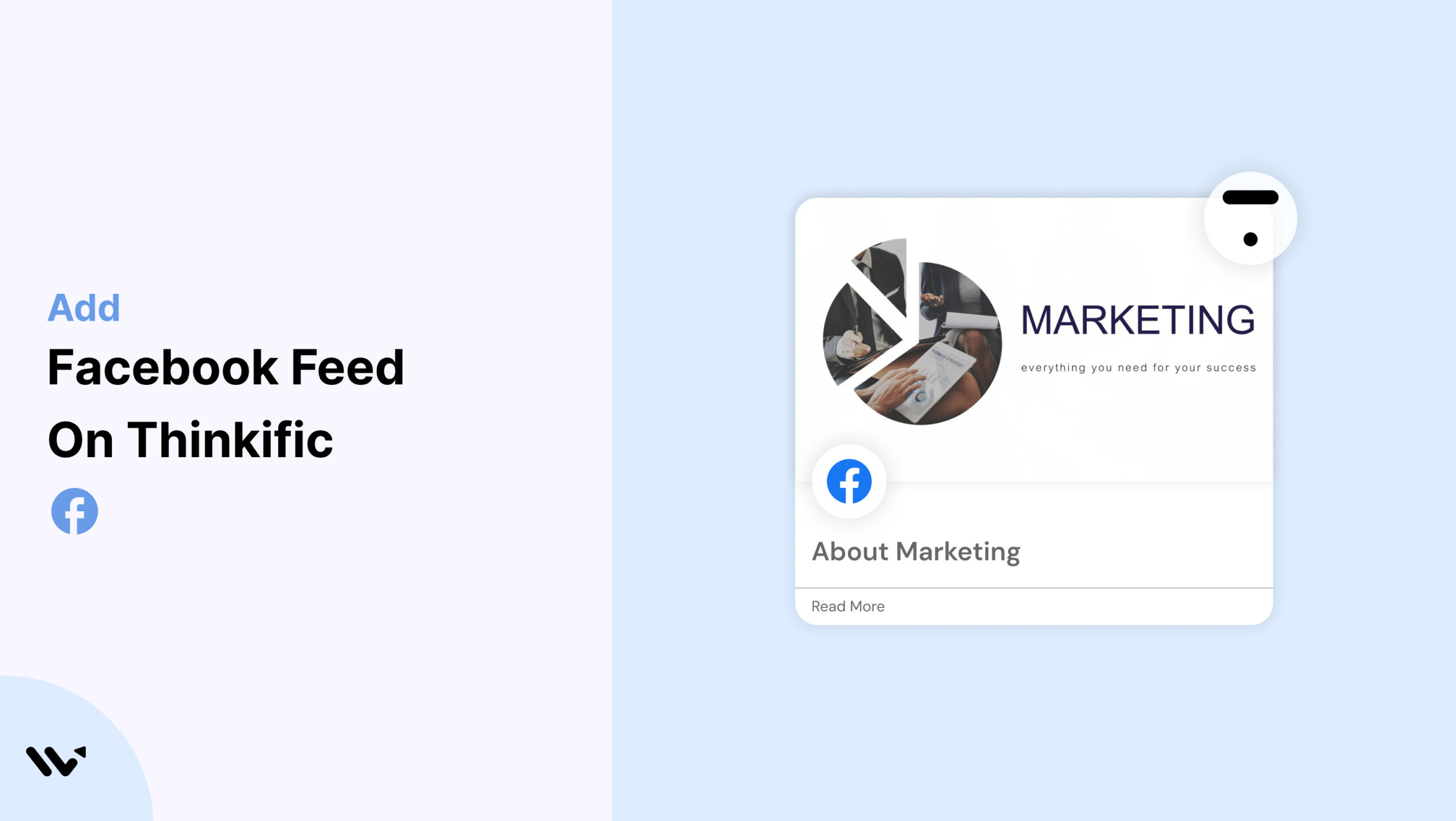 Add on Facebook Feed on Thinkific