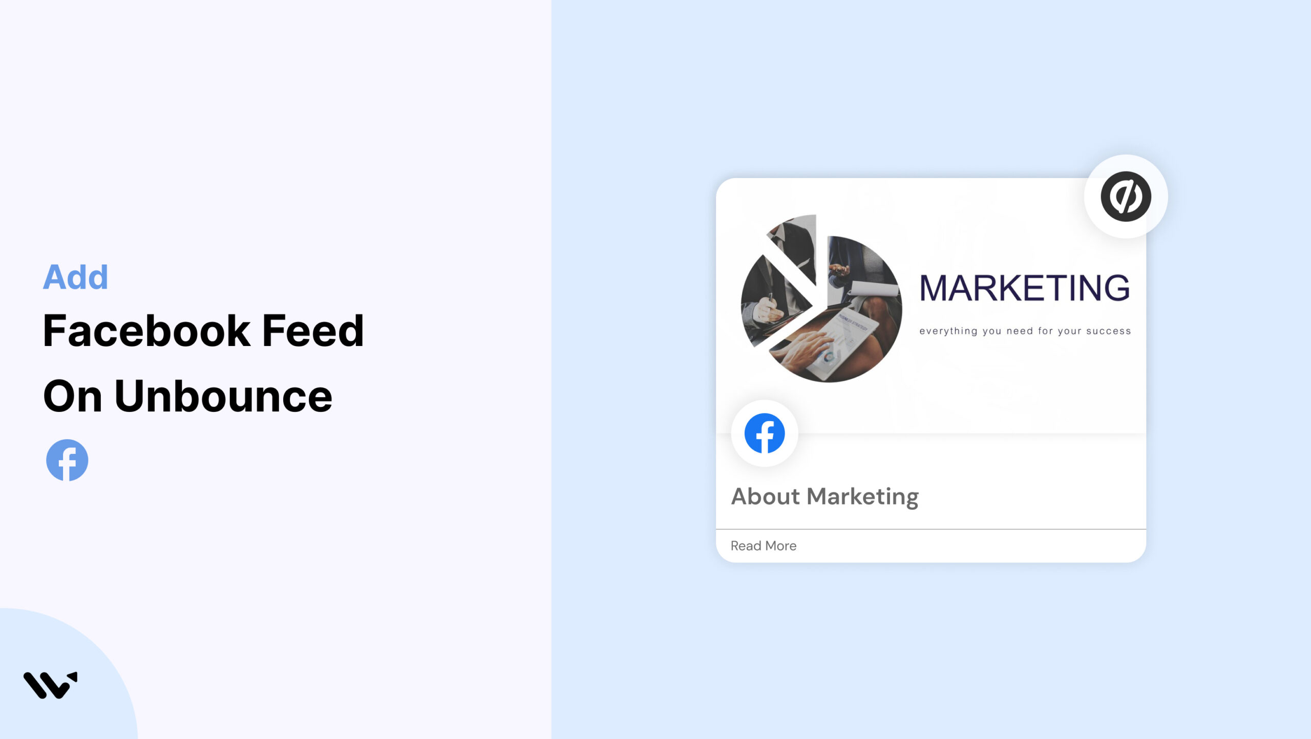Add on Facebook Feed on Unbounce