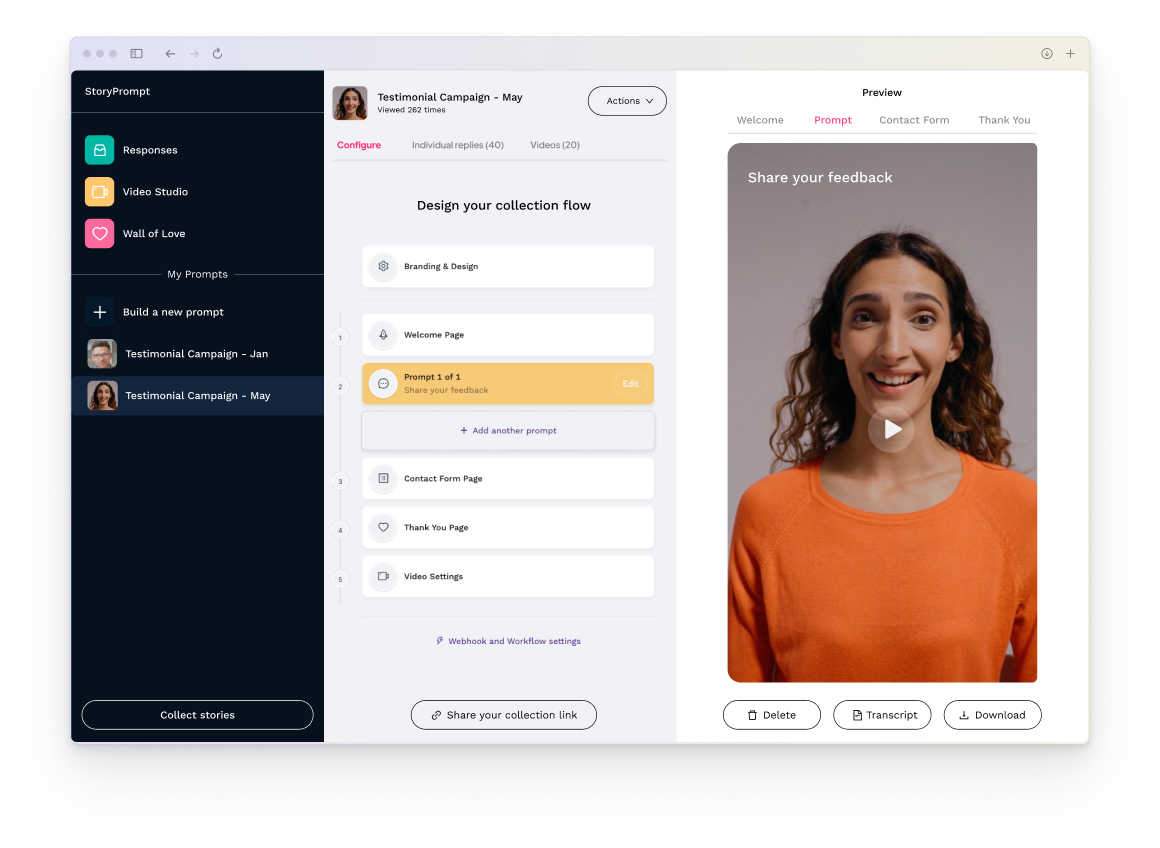 Collect Testimonials