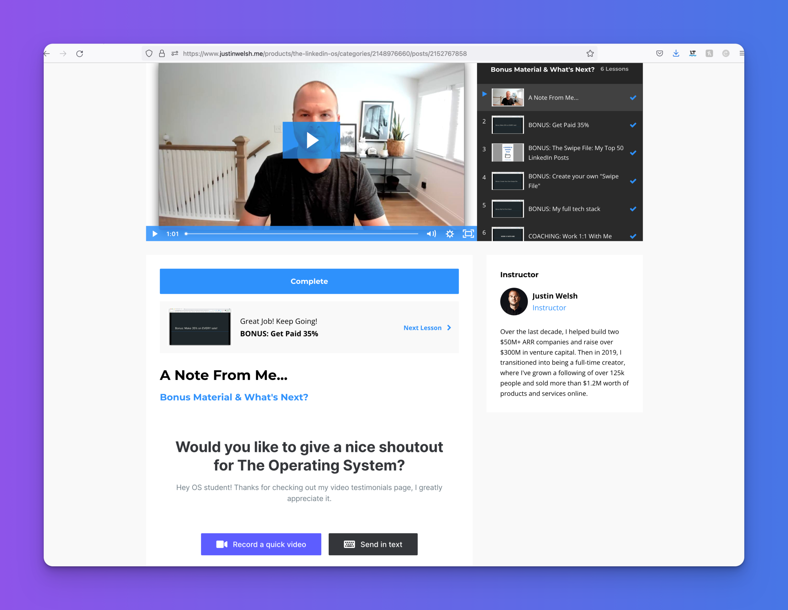 Collect Testimonials