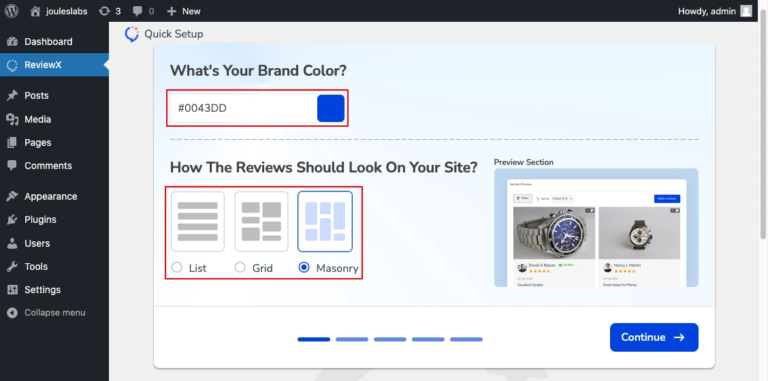 Review Style & Branding Customization